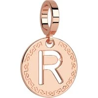 Rose Gold Letter Charm - R