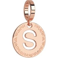 Rose Gold Letter Charm - S