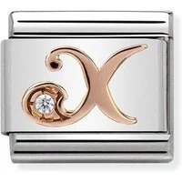 Rose Gold Letter X Charm