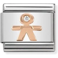 Rose Gold Little Boy Charm