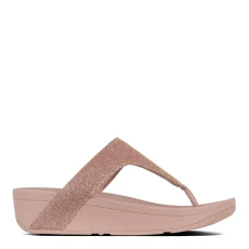 Rose Gold Lottie Glitzy Toe Post Sandals