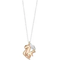 Rose Gold Mix Squirrel Nut Necklace - Silver