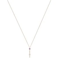 Rose Gold Multi Crystal Drop Necklace - Rose Gold