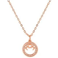 Rose Gold Mum Disc Necklace