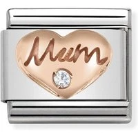 Rose Gold Mum & Heart Charm