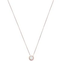 Rose Gold + Opal Halo Necklace - Rose Gold