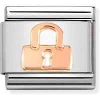 Rose Gold Padlock Charm