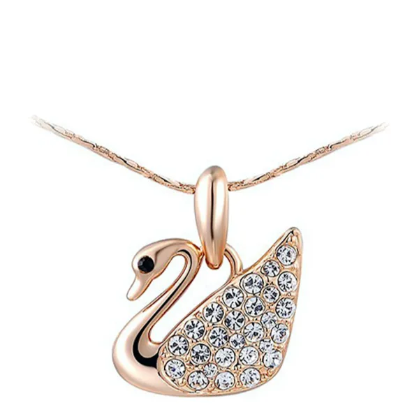 Rose Gold Plated Elegant Necklace with Swarovski Crystals