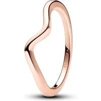 Rose-Gold Polished Wave Ring - 52  Ring