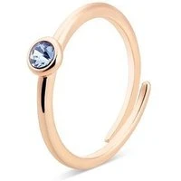 Rose Gold September Adjustable Ring