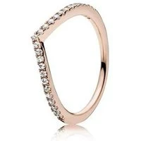 Rose Gold Shimmering Wish Ring - Ring Size 54