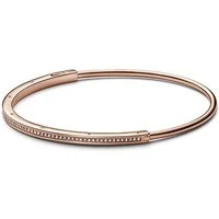 Rose Gold Signature I-D Pavé Bangle - 17cm