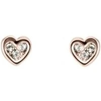 Rose Gold Small Heart Earrings