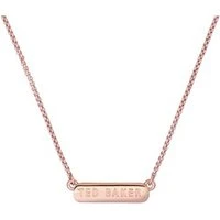 Rose Gold Sparkle Bar Necklace - Rose Gold