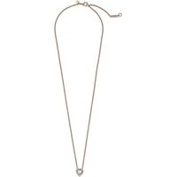 Rose Gold Sparkling Heart Necklace - 45cm