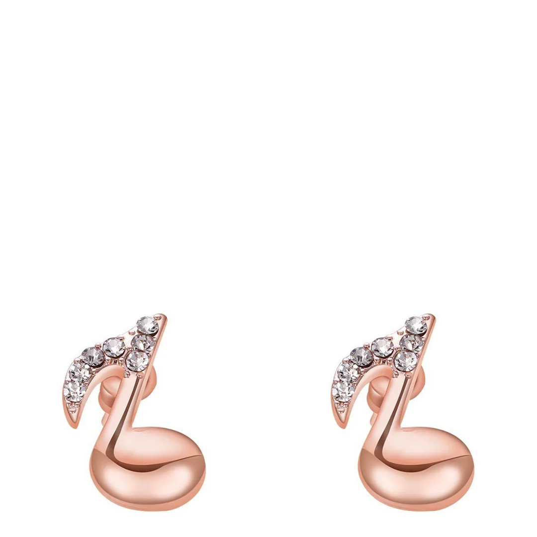 Rose Gold Swan Stud Earrins