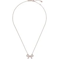 Rose Gold Talulat Crystal Twinkle Bow Necklace - 45cm