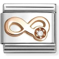 Rose Gold White Infinity Charm