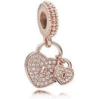 Rose Love Locks Pendant Charm