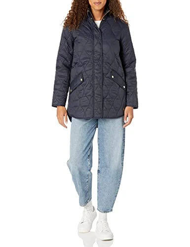 Rosedale Mid Length Quilted Coat (Marine Navy) 14 MARINE NAVY