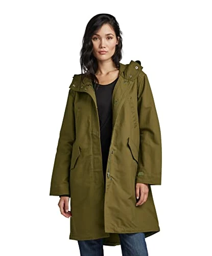 ROVIC PARKA Women's Mods Coat, Outerwear, Oversized Fit, dark olive, S