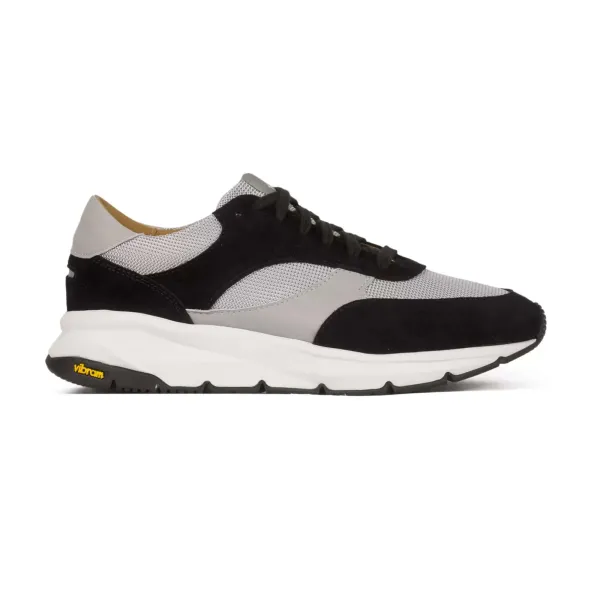 Rozel Black / Grey Trainers, Mens / UK / Suede / Leather / Black