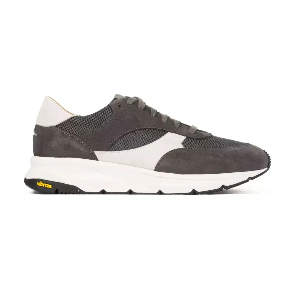 Rozel Charcoal / Nude Trainers, Mens / UK / Suede / Leather / Grey