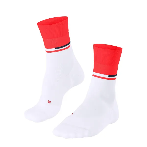 RU Compression Stabilizing Men Running Socks - White
