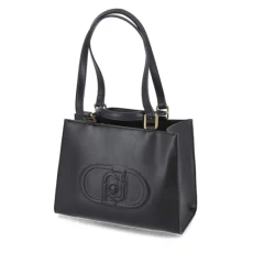 Rubino Women's Shoulder Bag / Handbag / Tote Bag Black Faux Leather - Made From At Least 20% Recycled Material, nero, One Size