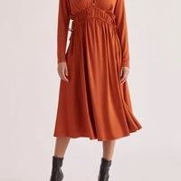 Ruched waist modal dress