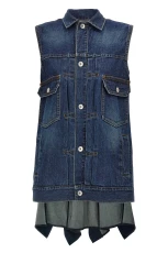 Ruffled Denim Dress Size