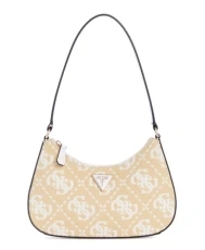 Ruma Mini Top Zip Shoulder Bag, White Logo, One size