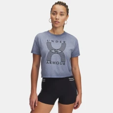 Run 96 Graphic Womens Short Sleeve Downpour Gray / Black / Fire Run 96 Graphic Womens Short Sleeve Downpour Gray / Black / Fire
