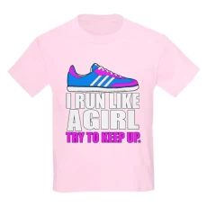 Run Like A Girl T-Shirt - Youth Kids Cotton T-Shirt Run Like A Girl T-Shirt - Youth Kids Cotton T-Shirt