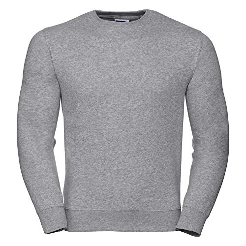 Russell - Authentic Men's Basic Sweatshirt (Slim Fit), Oxford Light, XXXL