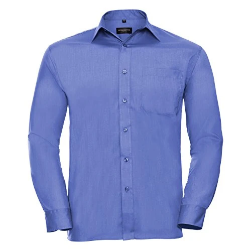 Russell Collection Mens Long Sleeve Shirt (16) (Corporate Blue)