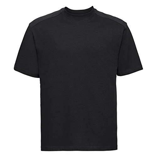 Russell Europe Mens Workwear Short Sleeve Cotton T-Shirt (XS) (Black)