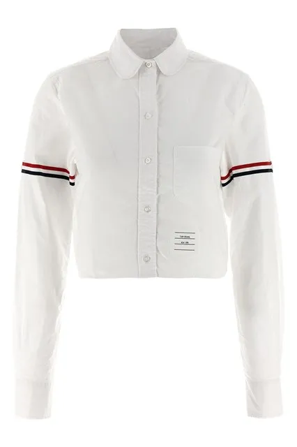RWB cropped shirt - White