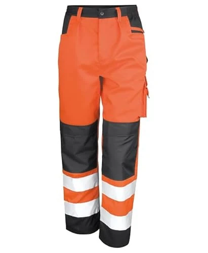 Safe-Guard R327X Mens Safety Cargo Trousers - Hi-Vis Orange - XL