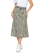Sage Green Ditsy Floral Print Midi Skirt Petite Sage Green Ditsy Floral Print Midi Skirt Petite