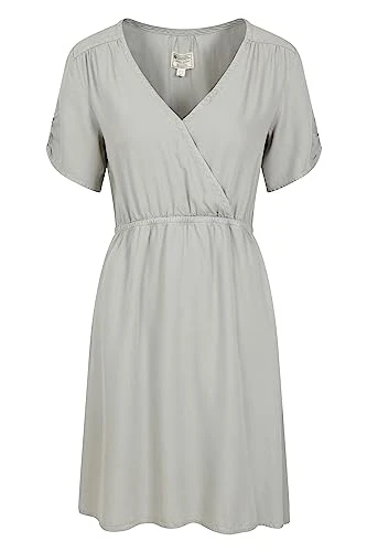 Sahara Womens Tencel Wrap Dress - Lightweight & Breathable Ladies Dress - Best for Spring, Summer, Outdoors, Walking, Holidays & Everyday wear Light Khaki 16