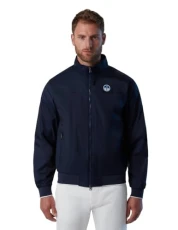 Sailor P24 Light Blue Turtleneck Bomber Jacket, blue navy Sailor P24 Light Blue Turtleneck Bomber Jacket, blue navy