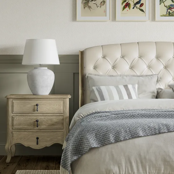 Salcombe Bedside Table - Pale Weathered Oak