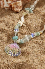 Saltwater Trinkets Beaded Necklace - Blue