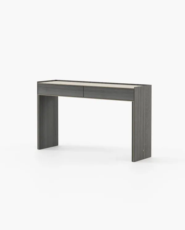 SAMOS Console Table Grey Eucalyptus Veneer Matte