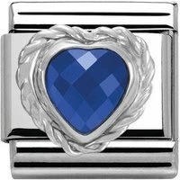 Sapphire Blue Heart Charm