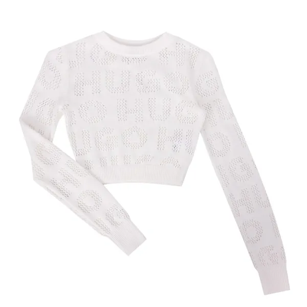 Sarahred Cropped Knitted Jumper
