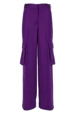 Satin cargo pants Purple Size