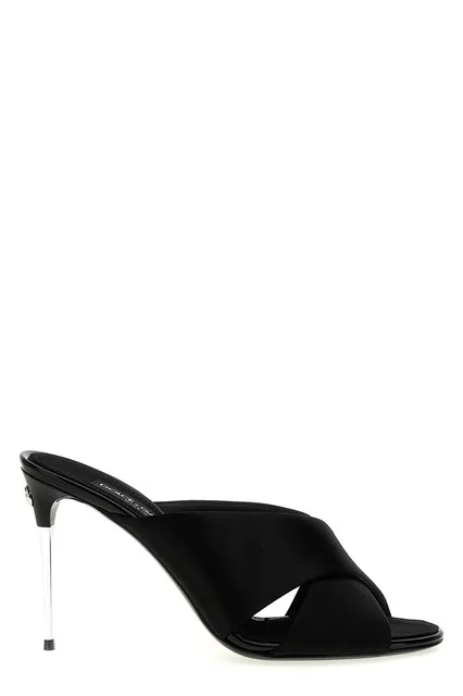 Satin sandals - Black