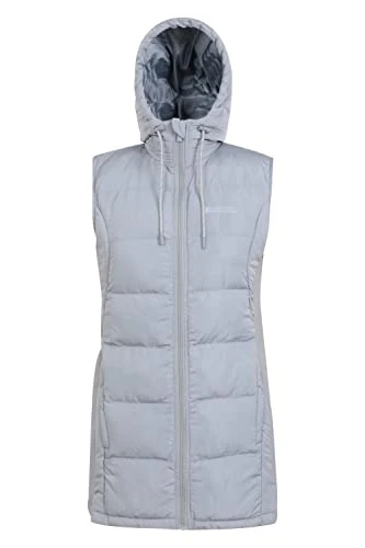 Saturn Womens Longline Padded Gilet - Water-Resistant Sleeveless Jacket with Microfibre Insulation &